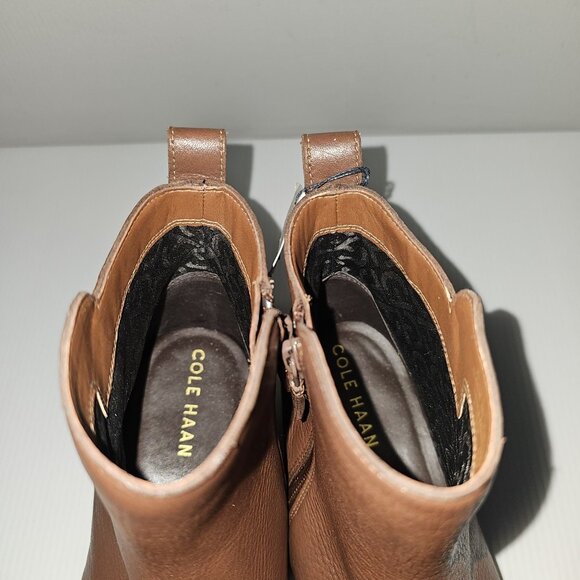 Cole Haan River Chelsea Ankle Bootie Sequoia Brown Leather Boot Size 9 - Picture 10 of 14